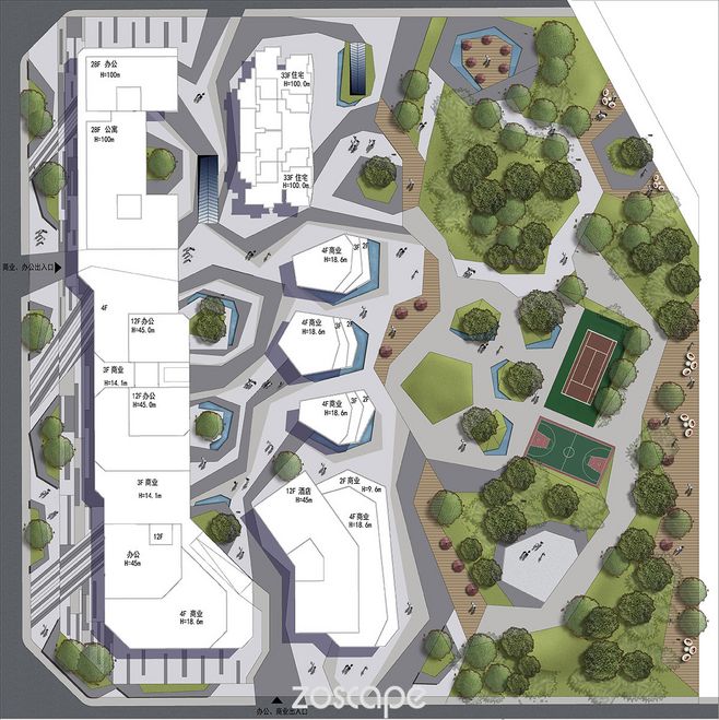 度假酒店景觀設計平面圖