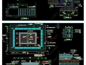 精品景觀小品噴泉水景鏡面水景觀cad施工圖設計平面圖下載