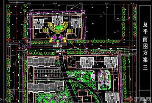 住宅小區(qū)景觀規(guī)劃總平面設(shè)計cad方案